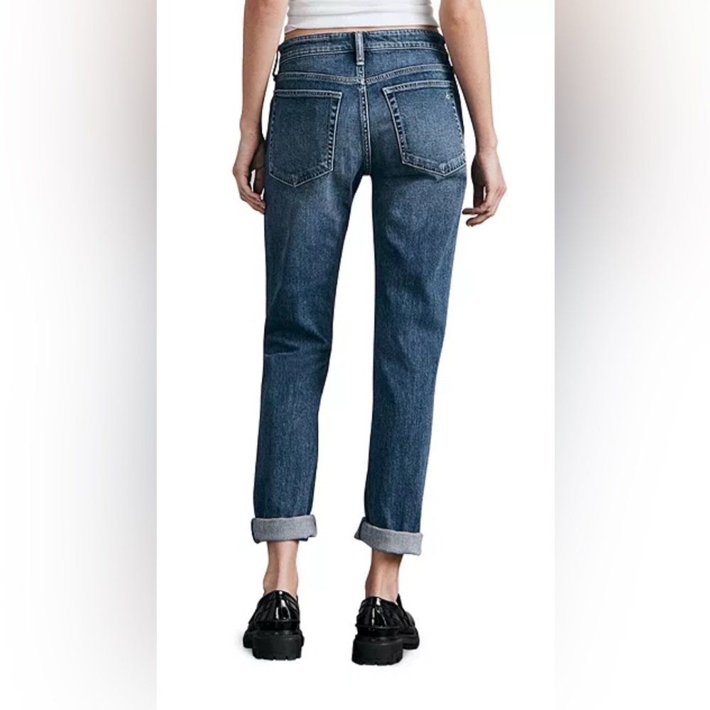 NWT Rag & Bone Dre Low-Rise Slim Boyfriend Jeans Medium Wash Size 25 2 - Picture 3 of 9